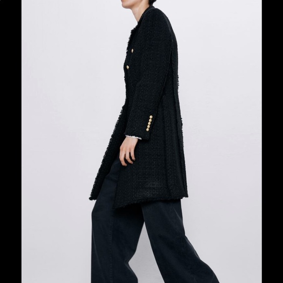 Zara tweed black Coat / Jacket - Picture 2 of 9